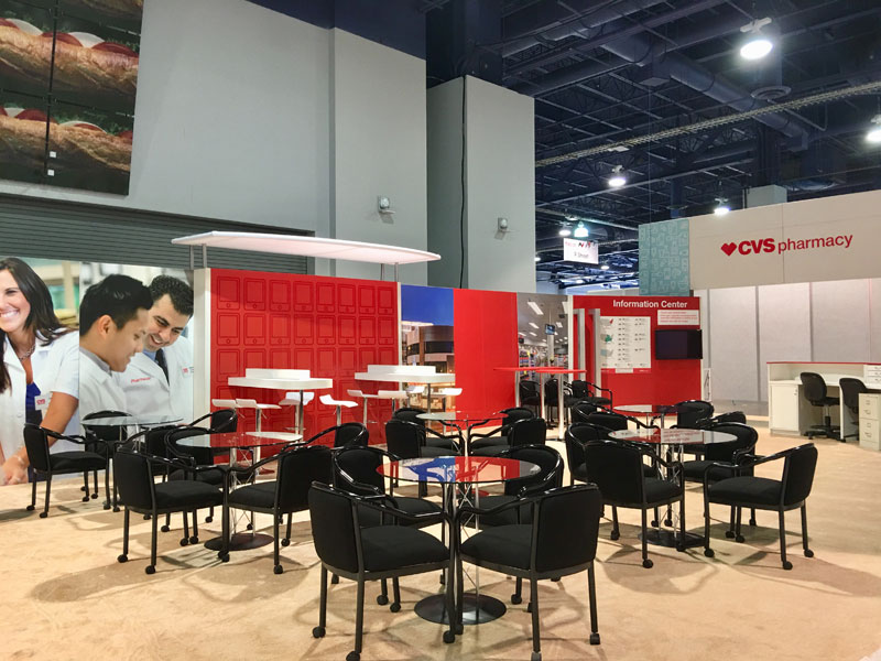 rental furniture and set up for cvs expo booth