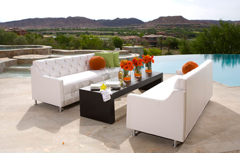 Custom outdoor furniture seating for dining alfresco