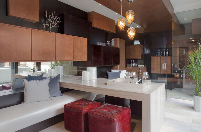 modern custom dining furniture and seating for a Las Vegas residence