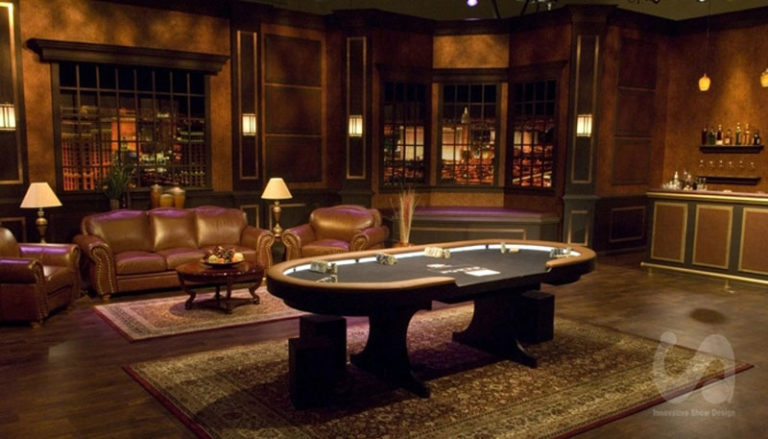 dramatic, classic rental furniture for Poker After Dark at Aria Las Vegas