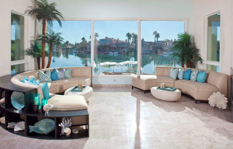 ocean inspired custom furniture for Las Vegas residence