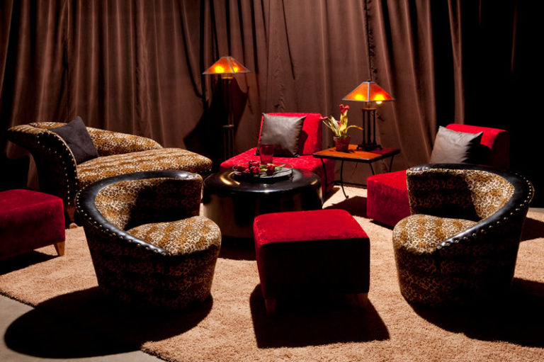chic rental furniture displayed in rental showroom Las Vegas