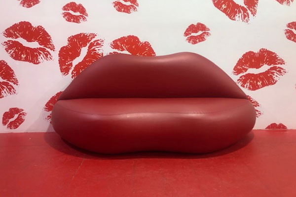 photo of custom lip sofa for happy place las vegas by somers furniture