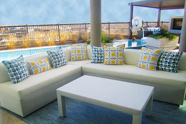 modern and comfortable outdoor entertainment furniture for luxury residence in las vegas