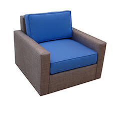 Loose Cushion Swivel Arm Chair