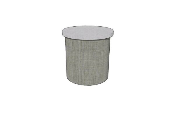 Resort Style Round Concrete Accent Table/Ottoman