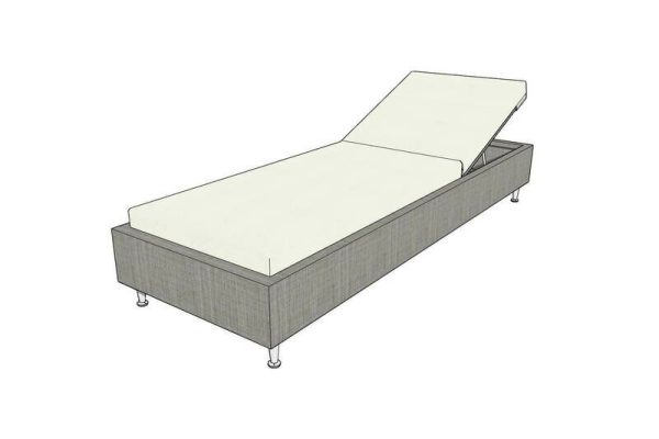 Resort Style 4 Piece Lounging Set-4 Adjustable Daybeds with Tight Seated Cushions