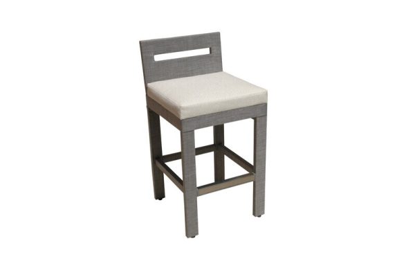 Wood Frame Fabric Wrapped Barstool