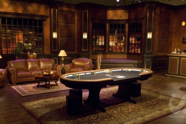 dramatic, classic rental furniture for Poker After Dark at Aria Las Vegas