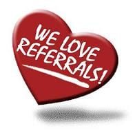 We lover referrals heart graphic